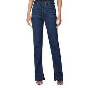 NEW Paige® Stella in Grecia Straight Jeans | 32 | Slits at Inseam | 12" High
